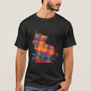 Camiseta Suínos Suínos Poligão Animal