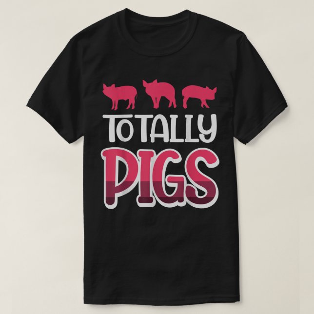 Camiseta Suínos Totalmente (Frente do Design)