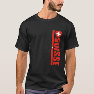 Camiseta Suisse Football Tee Swiss Cross Souvenir Flag Of S