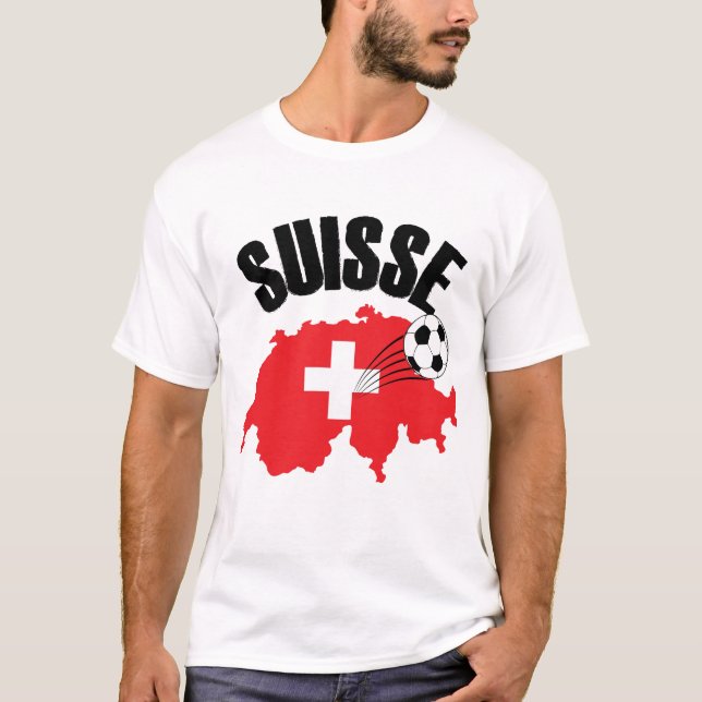 Camiseta Suisse Suiça Map Swiss Soccer (Frente)