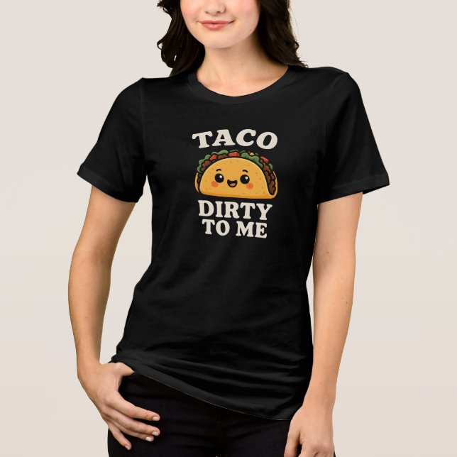 Camiseta suja de Tacο | Design Humοrísticο de Comi (Frente)
