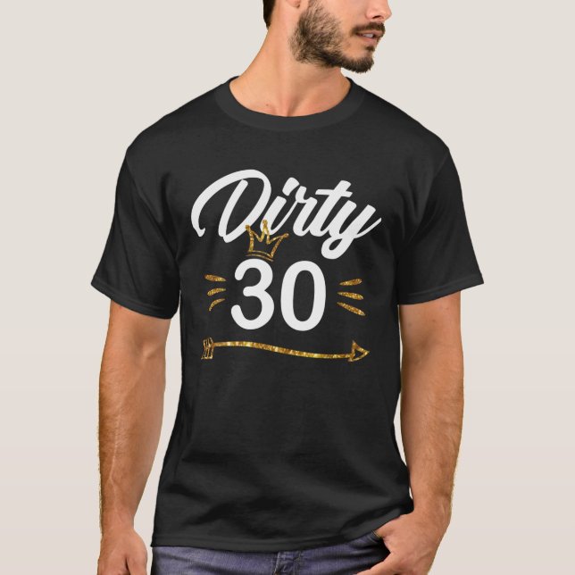 Camiseta Suja Trinta aniversário de 30 anos com Seta (Frente)