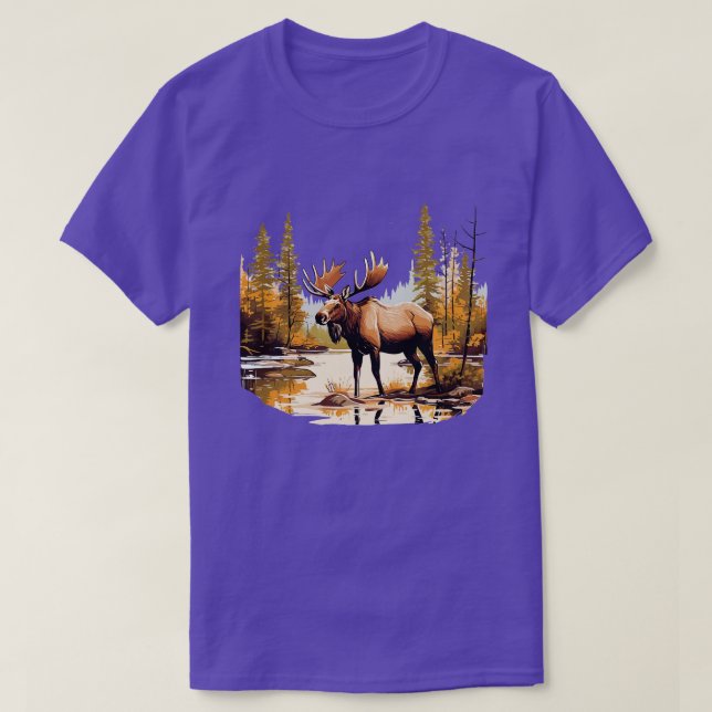Camiseta Sujidade Selvagem de Moose 6 (Frente do Design)