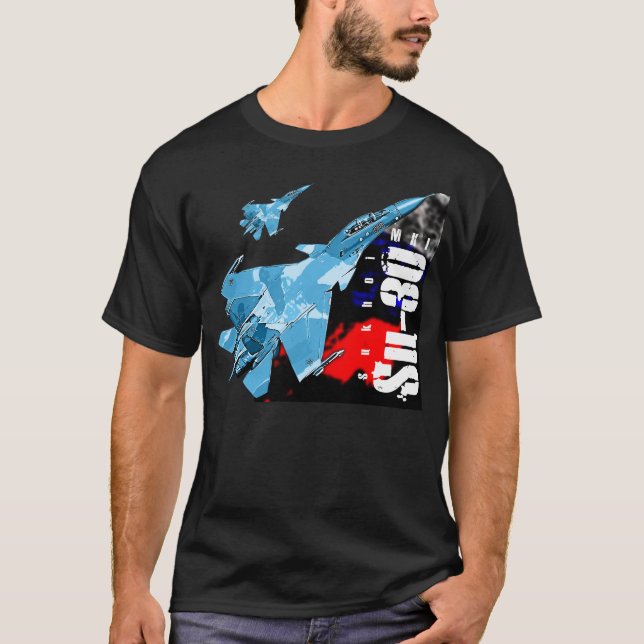 Camiseta Sukhoi SU-30 Russo Multirole Fighterjet (Frente)