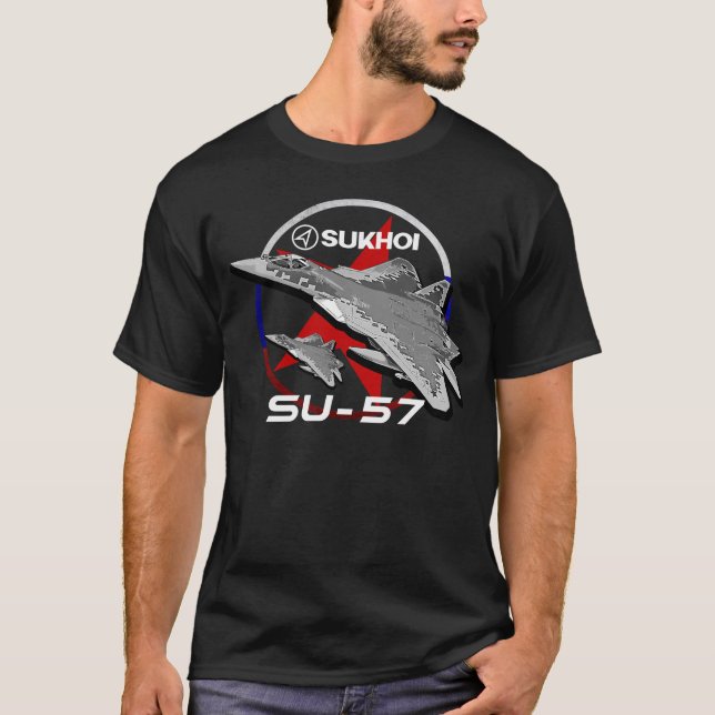 Camiseta Sukhoi SU-57 Fighterjet (Frente)