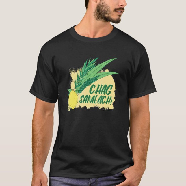 Camiseta Sukkot Festival 4 Holy Species Happy Holidays Chag (Frente)