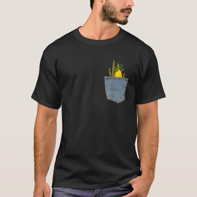Camiseta Sukkot Funny Four Species Pocket Lulav Etrog set  (Frente)