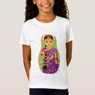 Camiseta Sul da Índia Noiva Matryoshka Girls'