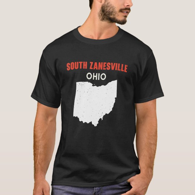Camiseta Sul de Zanesville Ohio Estados Unidos Viagem Ohi (Frente)