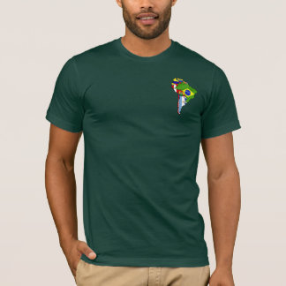 Camiseta Sul - mapa 2014 da bandeira de Ámérica do Sul das