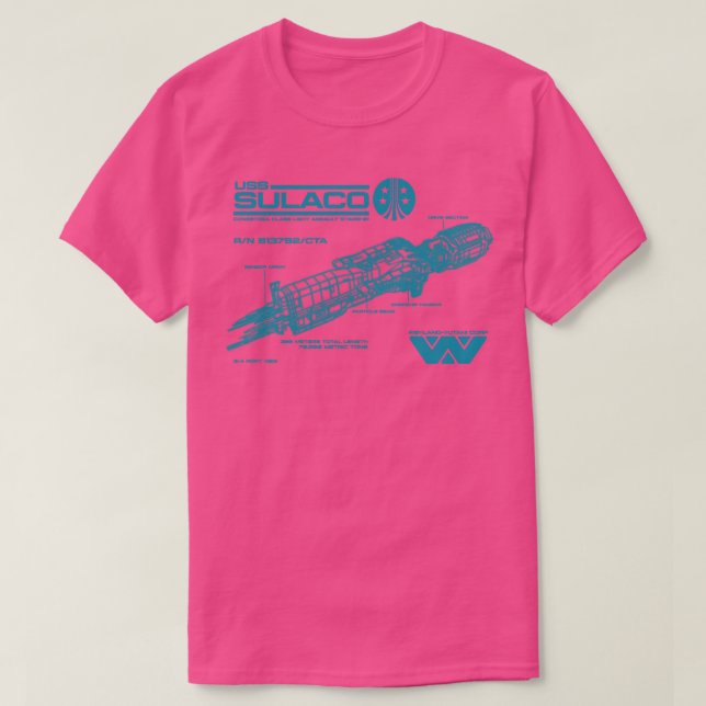 Camiseta Sulaco Schematics BL (Frente do Design)