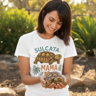 Camiseta Sulcata Mama Tortoise Mãe Presente para ela