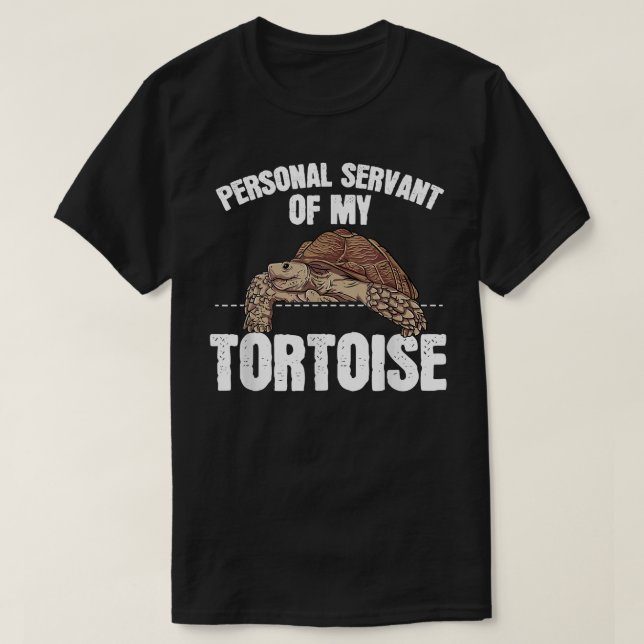Camiseta Sulcata Tortoise Deu Um Serviço Pessoal Da Minha T (Frente do Design)
