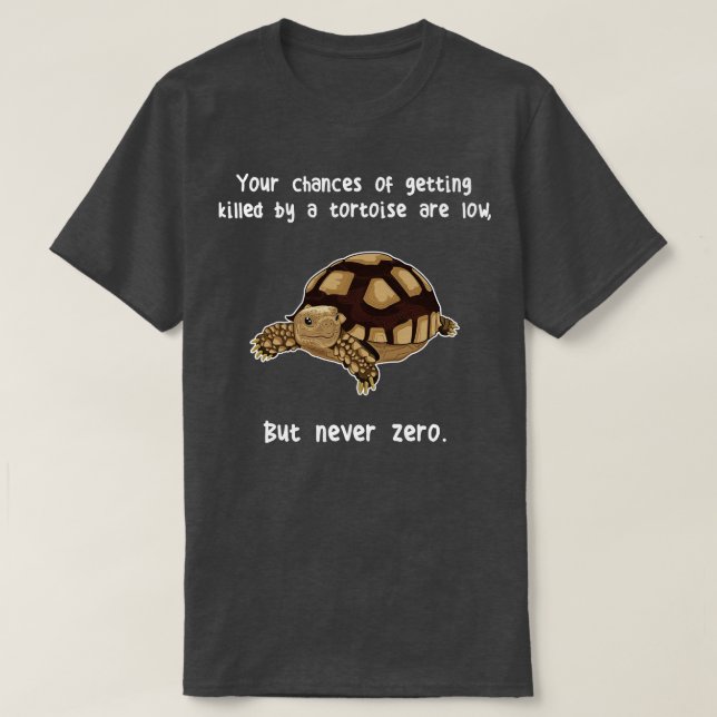Camiseta Sulcata Tortoise Nunca Zero (Frente do Design)