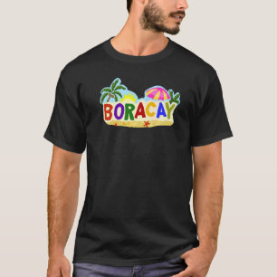 Camiseta Sumário Boracay Filipinas para homens e mulheres 2