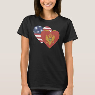 Camiseta Sumário de Bandeira Nacional do Montenegro para ho