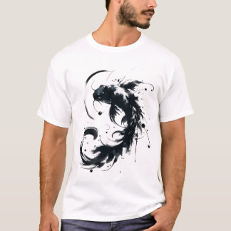 Camiseta Sumie BrushAVC Karasu Black Koi Fish T-Shirt