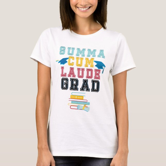Camiseta Summa com honras do t-shirt dos formandos de Laude (Frente)