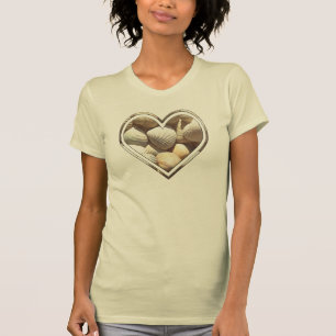 Camiseta Summer Beach Life, coração com conchas