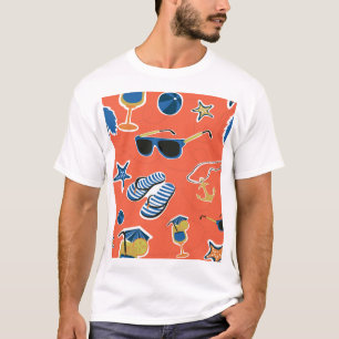 Camiseta Summer Beach: Relaxando o Padrão Invisível.