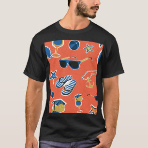 Camiseta Summer Beach: Relaxando o Padrão Invisível.