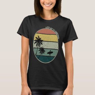 Camiseta Summer Beach Surfing Vintage Sunset