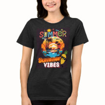 Camiseta Summer Beach Vibes – Vibe Tropical Retro 
