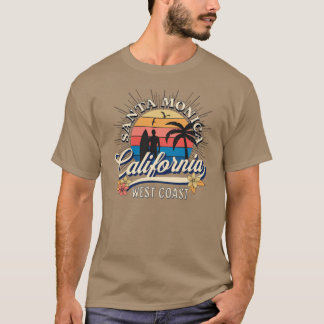 Camiseta Summer Beach Vintage Santa Monica California Surfi