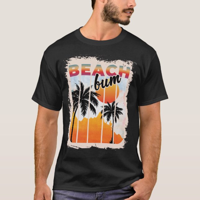 Camiseta Summer Bum Beach Palm Férias Sunset (Frente)