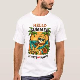 Camiseta Summer Cat Vibes