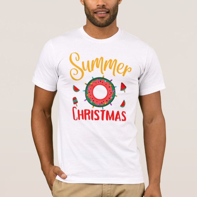 Camiseta Summer Christmas July T-Shirt (Frente)