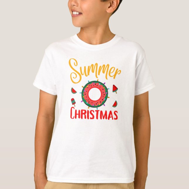 Camiseta Summer Christmas July T-Shirt (Frente)