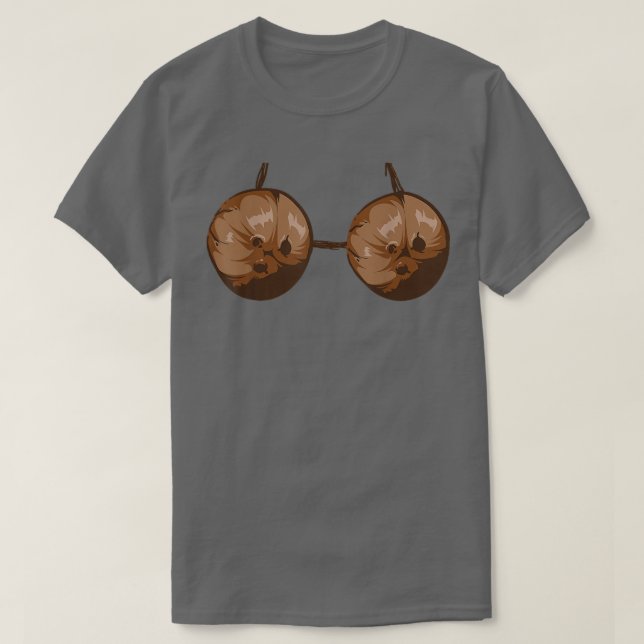 Camiseta Summer Coconut Bra Halloween Figurino Engraçado (Frente do Design)
