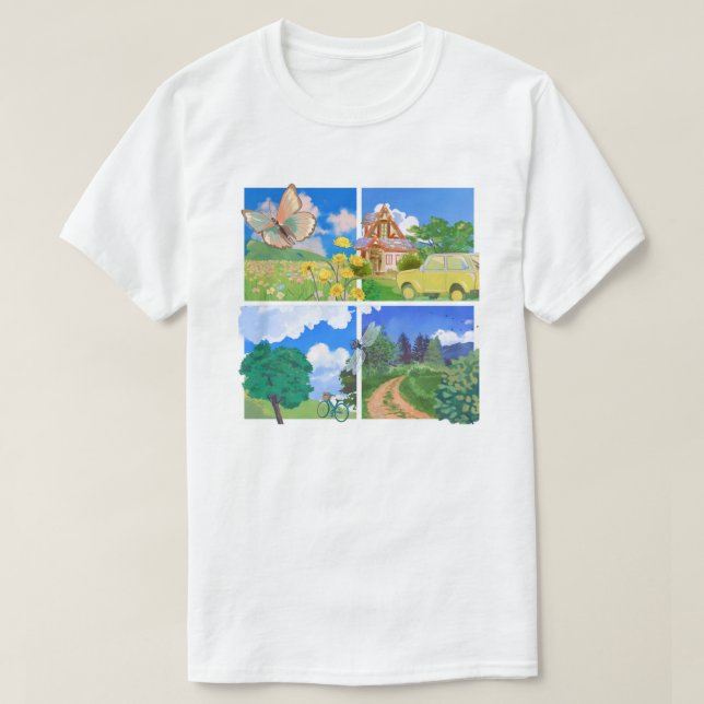 Camiseta Summer Countryside Nature (Frente do Design)