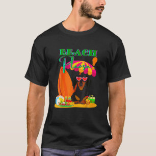 Camiseta Summer Dachshund Oferece Funny Wiener Dog Beach Pl