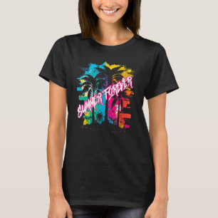 Camiseta Summer Forever 80s Retro Vaporwave Beach Palm Tree