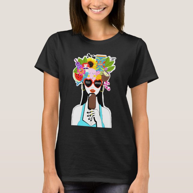 Camiseta Summer Girl com picolé (Frente)