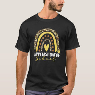 Camiseta Summer Happy No Dia Passado Da Escola Leopardo Rai