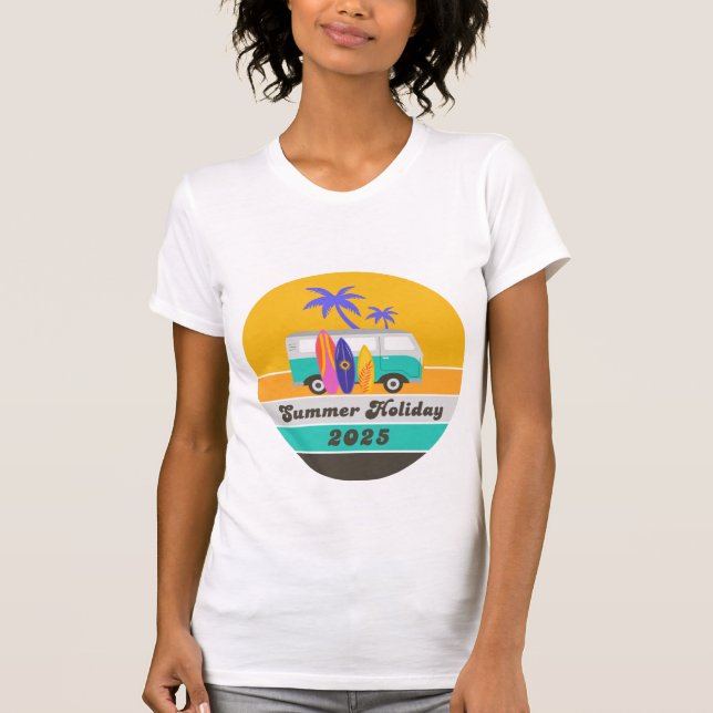 Camiseta Summer Holiday 2025 Tee, Family trip, vacation (Frente)
