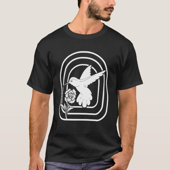 Camiseta Summer Hummingbird Com Flores Colibri Proprietário (Frente)