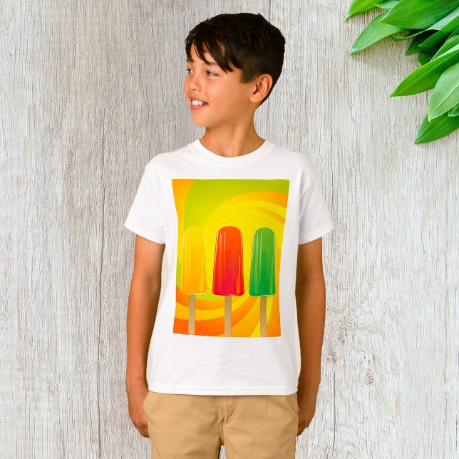 Camiseta Summer Ice Pops Trio Bright Popsicles (Criador carregado)