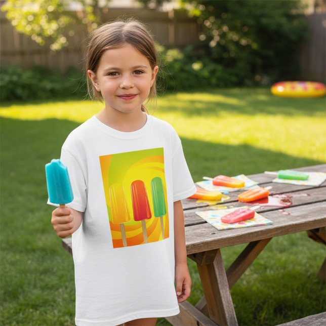 Camiseta Summer Ice Pops Trio Bright Popsicles (Criador carregado)