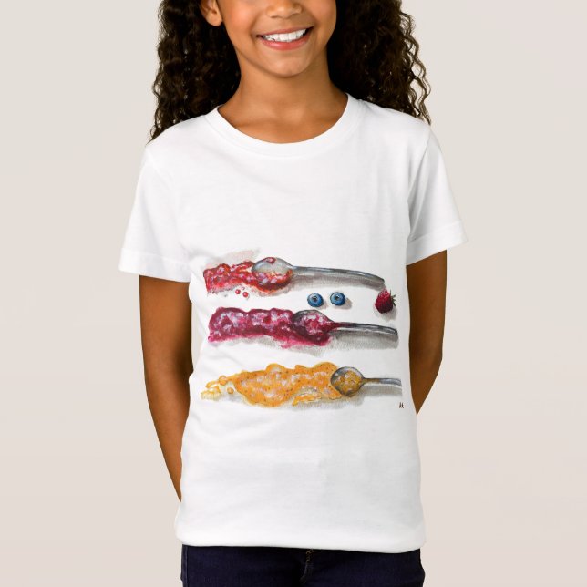 Camiseta Summer Jam Trio: Uma Doce Aquarela de Berries e (Frente)