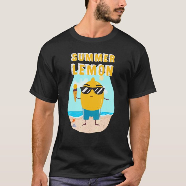 Camiseta Summer Lemon Cute Fruta Life Beach (Frente)
