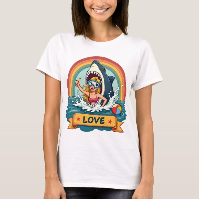 Camiseta Summer Love Splash - Praia Colorida Vibes Tee (Frente)