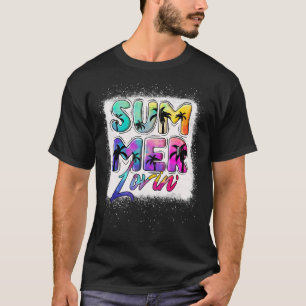 Camiseta Summer Lovin' Hello Vacing Tie Dye Palm Tree Ble
