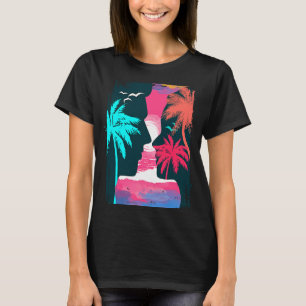 Camiseta Summer Palm Tree Tropical Beach Hawaiian Graphic P