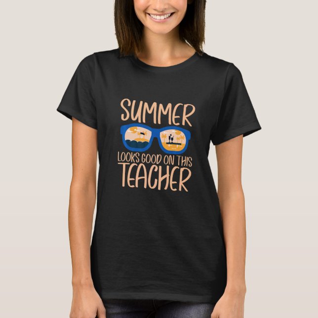 Camiseta Summer Parece Bom Neste Premium De Professora (Frente)