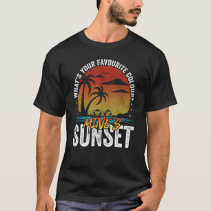 Camiseta Summer Qual é a sua cor favorita das minas Sunset
