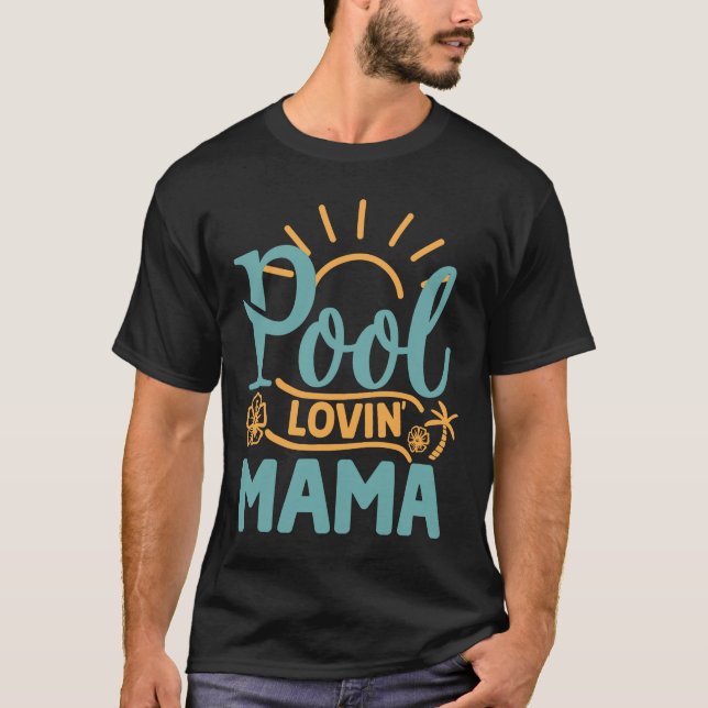 Camiseta Summer Quote Lovin' Mama Beach Life Tropical (Frente)